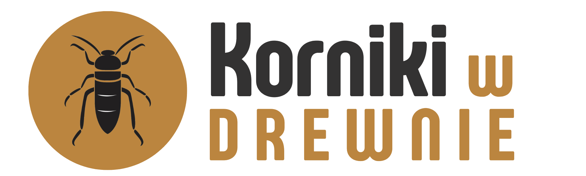 logo korniki w drewnie